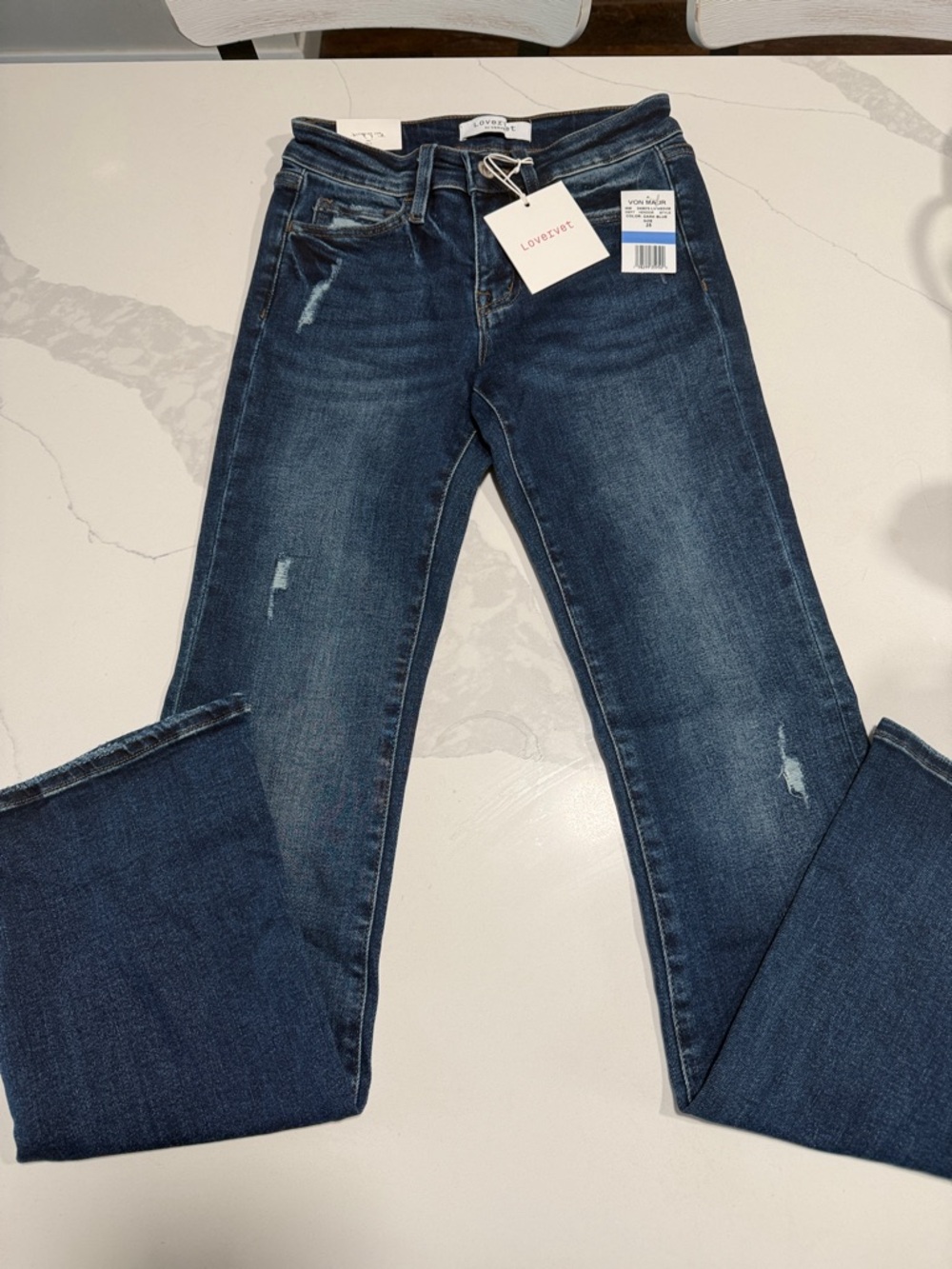 LOVERVET Dark Blue Women’s Slim Bootcut Jeans Sz 25/1